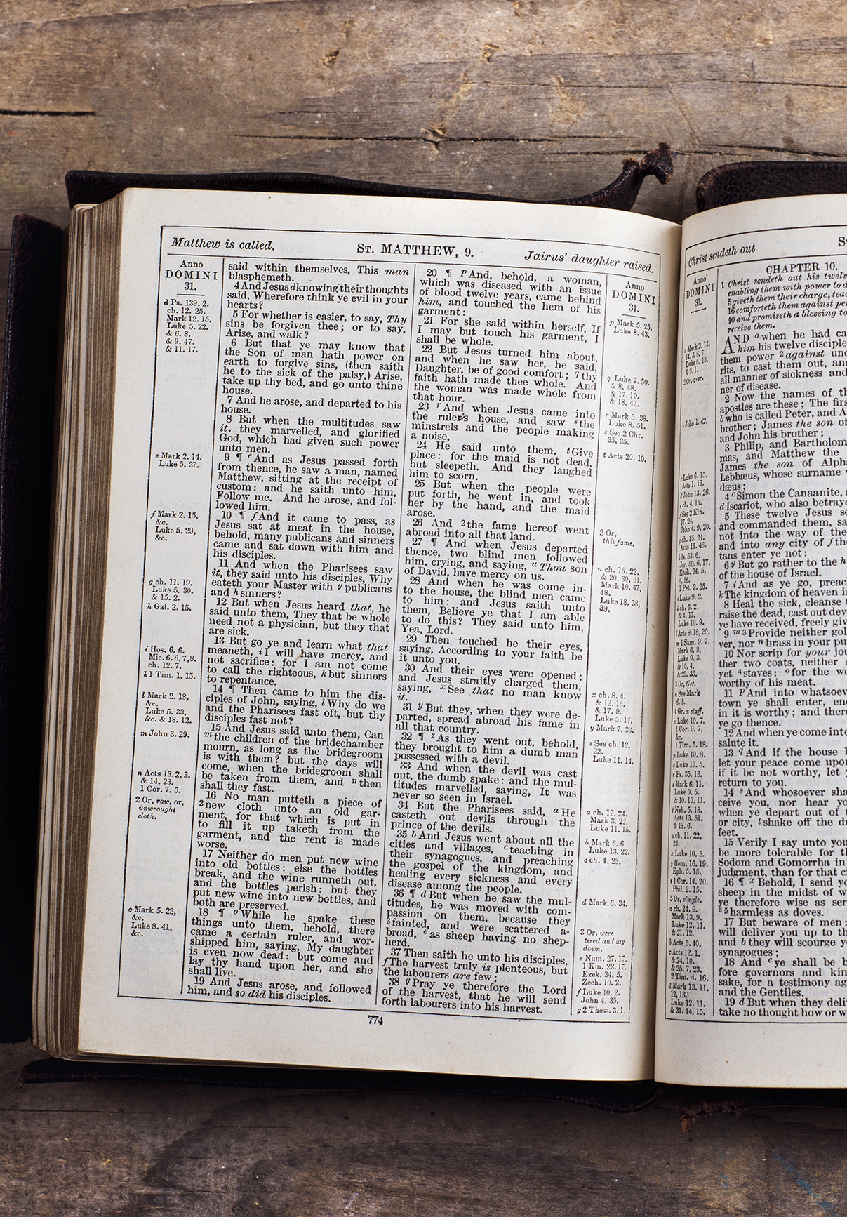 Bible on a wooden desk